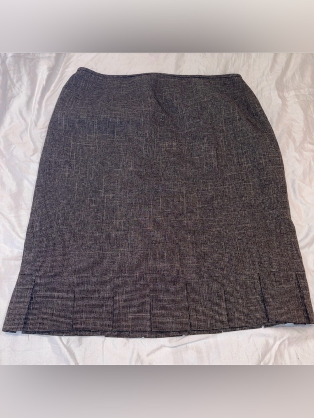 Evan Picone Grey Tweed Pencil Skirt